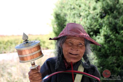 Buddhistische Pilgerin Pilgerin