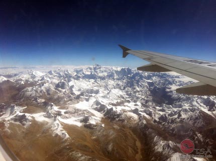 Das Himalaja aus der Vogelperspektive Himalaja