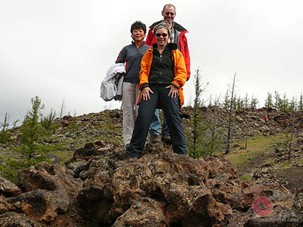Wanderung über Vulkangestein