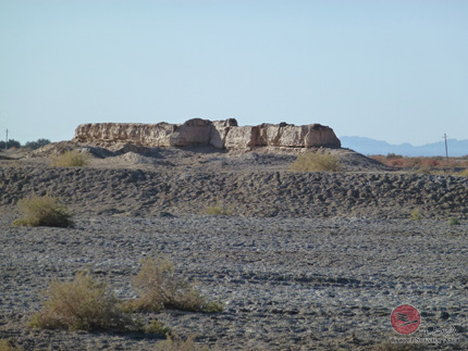 Rest der chinesischen Mauer ca. 20km nördlich von Dunhuang