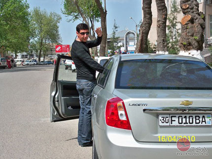 Fahrer mit unserem Auto